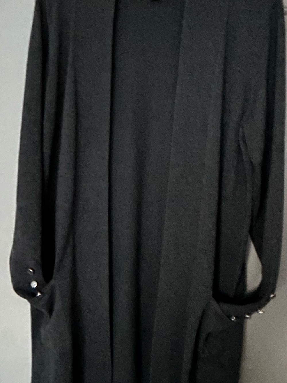 JM Collection Charcoal, Open Front Cardigan